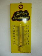 EMAILLE RECLAME THERMOMETER"DE STER VERZEKERINGEN"UIT 1968, Verzamelen, Verzenden, Gebruikt, Reclamebord