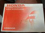 Owner’s manual Honda XR600, Ophalen of Verzenden, Honda