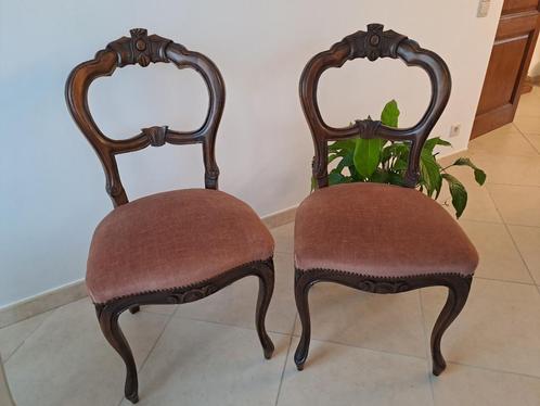 Stoelen 6 stuks Antiek Stoffen Zit, Antiek en Kunst, Antiek | Meubels | Stoelen en Sofa's, Ophalen