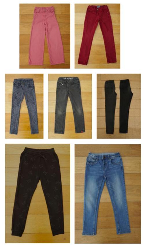 8 jeans broeken, maat 128, Kinderen en Baby's, Kinderkleding | Maat 128, Gebruikt, Broek, Ophalen of Verzenden