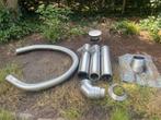 Dubbelwandig rookafvoerset voor houtkachel, Ophalen, Zo goed als nieuw, Inox