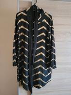 Zwarte hemdjurk met goudkleurige print, Zwart, Ophalen of Verzenden, Zo goed als nieuw, Maat 36 (S)