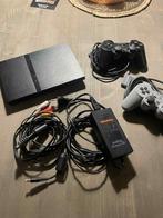 PS2 Slim met Matrix Infinity Chip, Games en Spelcomputers, Spelcomputers | Sony PlayStation 2, Gebruikt, Zwart, Met 2 controllers