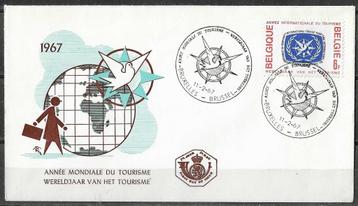 Timbres de Belgique OPC 1407 FDC, Enlèvement ou Envoi, Affranchi, Avec enveloppe, Oblitération 1er jour
