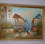 Burnett "Streets of Paris" - Art Deco - Schilderij, Antiek en Kunst, Ophalen of Verzenden