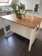 Keukeneiland ikea inox, Huis en Inrichting, Tafels | Eettafels, Ophalen, Gebruikt, Tot twee personen, Rechthoekig
