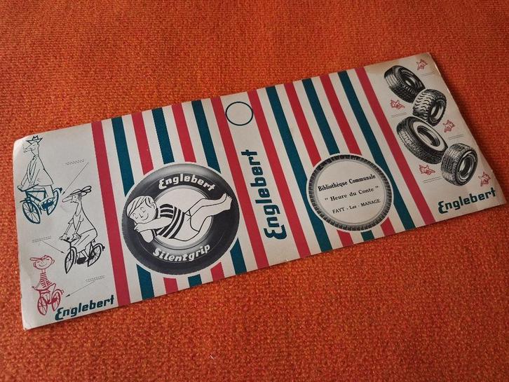 oude reclame  BANDEN ENGLEBERT ..jaren 50, Verzamelen, Merken en Reclamevoorwerpen, Gebruikt, Reclamebord, Ophalen of Verzenden