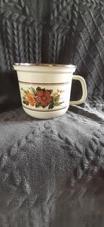 Melkkan emaille bloem retro, Antiek en Kunst, Ophalen of Verzenden
