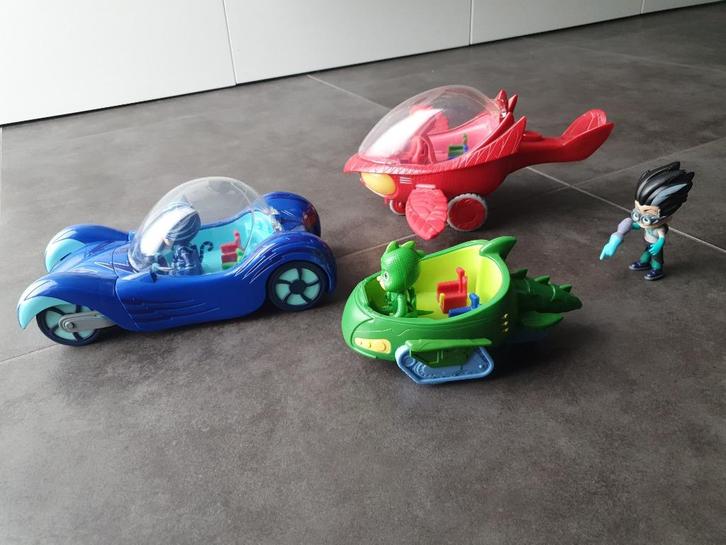 PJ MASKS - PYJAMAHELDEN voertuigen set, Kinderen en Baby's, Speelgoed | Actiefiguren, Gebruikt, Ophalen of Verzenden