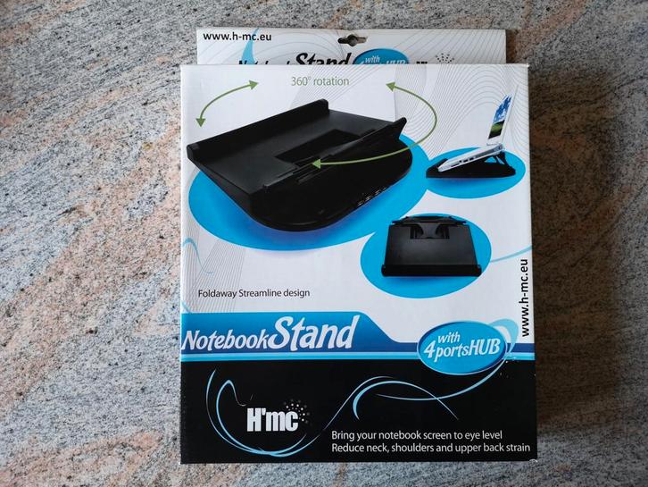 Notebook Stand met 4poorts USB2.0 Hub  Is nieuw, Computers en Software, Laptopstandaarden, Nieuw, Ophalen