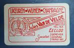 Carte à jouer Eeklo (Eecloo) — Van de Velde Tél. 163, red_78, Enlèvement ou Envoi, Utilisé, Carte(s) à jouer