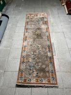Lange tapijt loper met bloemenmotief – wol – gebruikt, Ophalen
