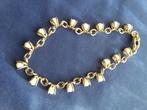 fancy collier 45 cm witte parel en goud mesh C45D, Ophalen of Verzenden, Nieuw, Kunststof