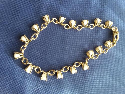 collier fantaisie 45 cm perle blanche et maille dorée C45D, Bijoux, Sacs & Beauté, Colliers, Neuf, Synthétique, Enlèvement ou Envoi