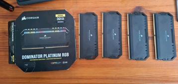 Corsair Dominator Platinum RGB 4x16go 6200Mhz beschikbaar voor biedingen