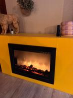 Mooie elektrische haard - geel, Enlèvement, Utilisé, Encastré, Cheminée électrique