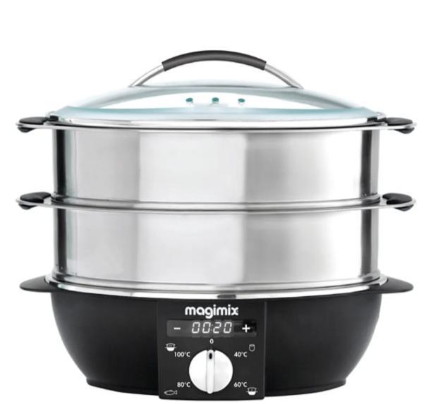 MAGIMIX stoomkoker in RVS (BPA-vrij en vaatwasbestendig), Elektronische apparatuur, Slowcookers, Gebruikt, Timer, Vaatwasmachinebestendig