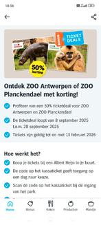 Tiketten voor de Zoo Antwerpen en Plackendeal Mechelen, Twee personen, Ticket of Toegangskaart