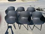 6 Zwarte tuinstoelen, Ophalen, Zo goed als nieuw, Kunststof