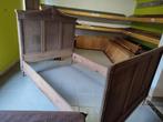 Antieken bed (twijfelaar), Huis en Inrichting, Slaapkamer | Bedden, Gebruikt, Bruin, 190 cm of minder, Hout