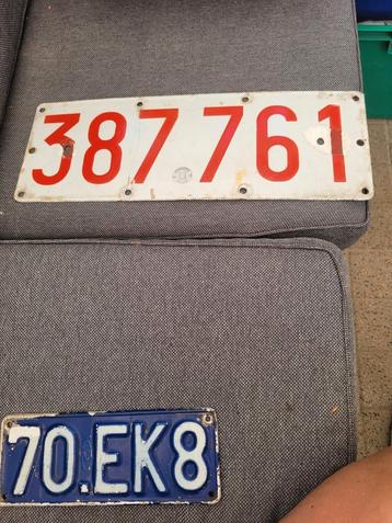 Oude Belgische auto nummerplaten  beschikbaar voor biedingen