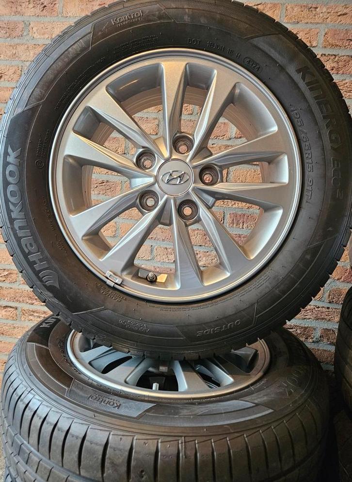 15 inch Hyundai i30 Velgenset 5x114.3 Hankook 7mm TPMS, Auto-onderdelen, Banden en Velgen, Banden en Velgen, Zomerbanden, 15 inch