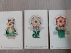 3 oude  blanco bidprentjes met Latijnse spreuken, Verzamelen, Verzenden
