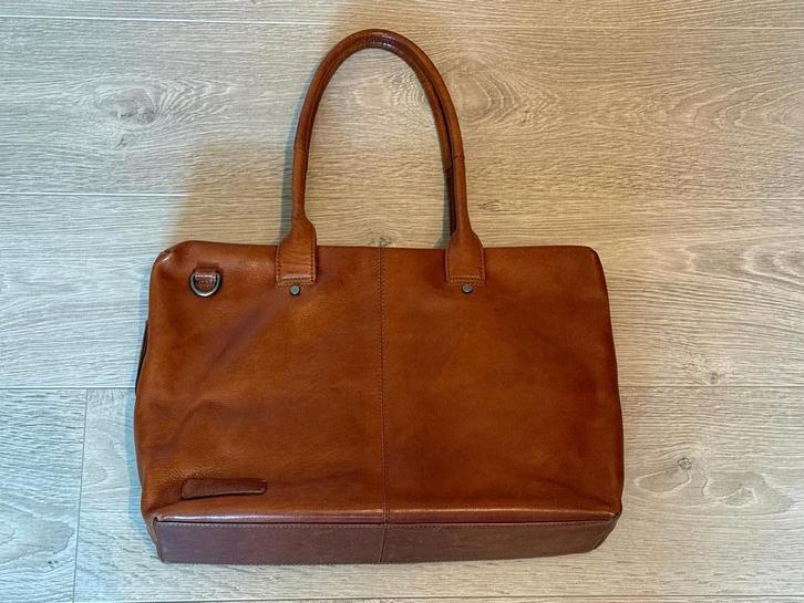 Schoudertas Plevier, Handtassen en Accessoires, Tassen | Schoudertassen, Gebruikt, Overige merken, Bruin, Leer, Ophalen of Verzenden