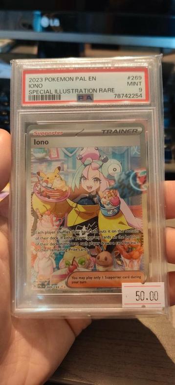 2023 Pokémon PAL EN IONO SPECIAL ILLUSTRATION RARE 269 PSA 9 beschikbaar voor biedingen
