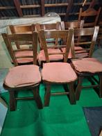 6 zware eiken stoelen 5 € per stoel, Ophalen of Verzenden
