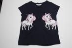 h&m donkerblauw eenhoorn shirtje 8-10 jaar (134), Kinderen en Baby's, H&m, Meisje, Gebruikt, Shirt of Longsleeve