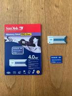 geheugenkaart 4GB Memory Stick Pro Duo Sandisk, SanDisk, 4 GB, Appareil photo, Memory stick