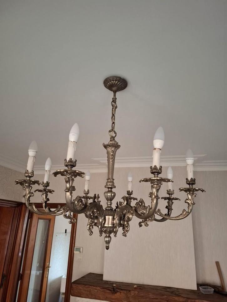 2 lusters, Huis en Inrichting, Lampen | Kroonluchters, Zo goed als nieuw, Metaal, Ophalen