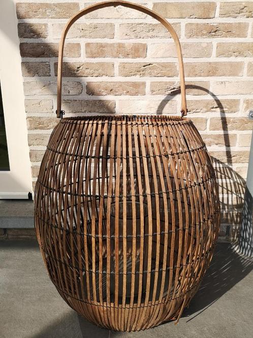 Windlicht bamboe, Huis en Inrichting, Woonaccessoires | Kandelaars en Kaarsen, Ophalen