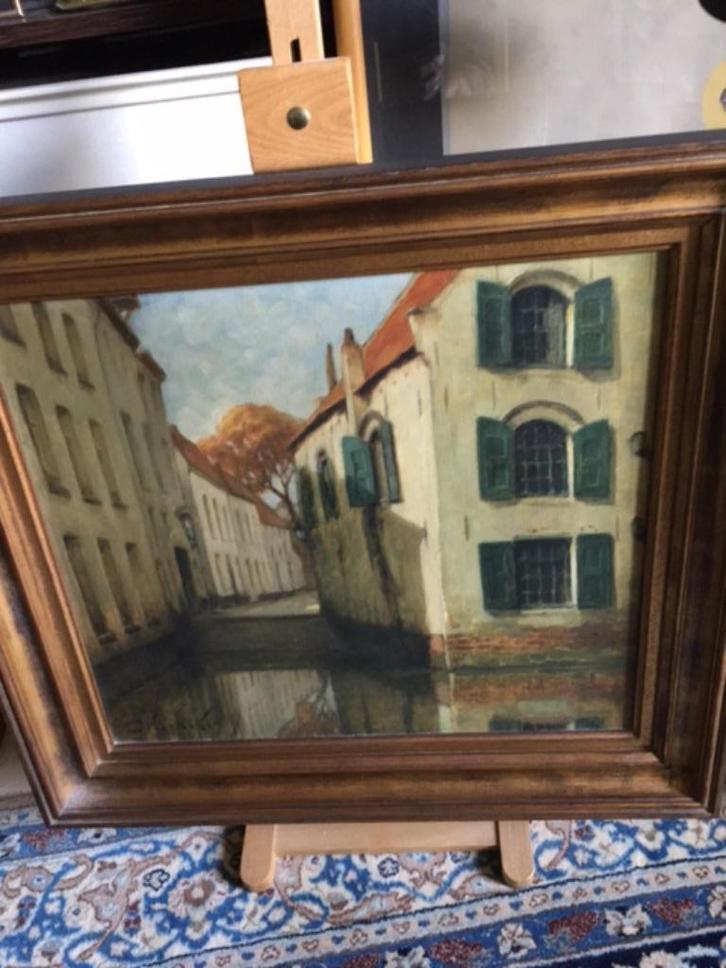 SCHILDERIJ JULES VERSTREKEN, Antiek en Kunst, Kunst | Schilderijen | Klassiek, Ophalen of Verzenden