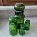Apothekerspotten groen en bruin, Huis en Inrichting, Keuken | Potten en Pannen, Ophalen, Zo goed als nieuw