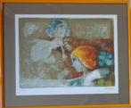 ALVAR SUNOL / FLUITSPELER / KLEURLITHO / 62x74cm / KADER SIG, Ophalen
