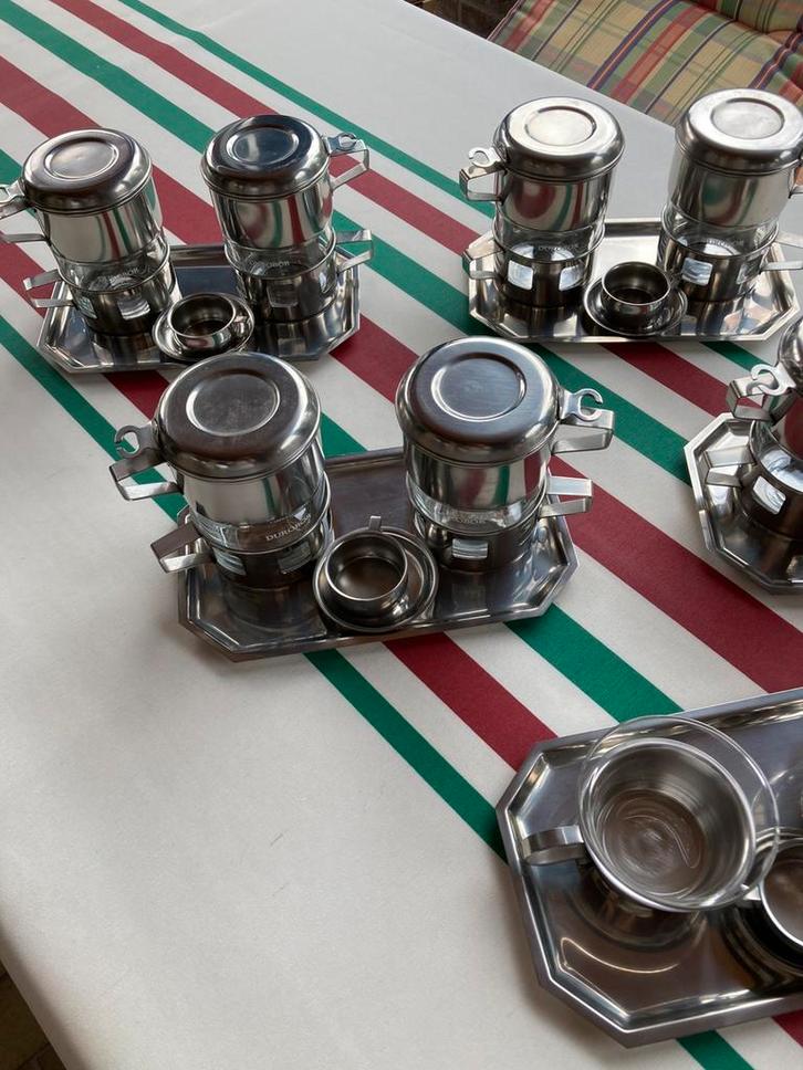 Koffieservies 18/8 inox, Huis en Inrichting, Keuken | Servies, Zo goed als nieuw, Ophalen