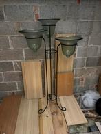Triple cloche inversée sur pied en fer forger, Ophalen