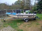 Visbootje Carolina Skiff j 14 met 25 pk motor, Watersport en Boten, Ophalen, 10 tot 30 pk, Gebruikt, 3 tot 6 meter