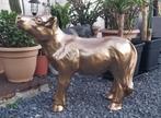 beeld,koe,kalf,kalfje in Speciale goud kleur,, Jardin & Terrasse, Statues de jardin, Animal, Synthétique, Enlèvement, Neuf