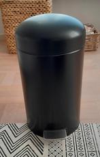 Poubelle à pédale Brabantia Retro Bin 12 l, noir mat, À pédale, Moins de 50 cm, Enlèvement ou Envoi, 10 à 20 litres