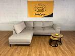 Stijlvolle beige hoekzetel met losse rugkussens – SofaCycle, Ophalen of Verzenden, Zo goed als nieuw, Stof