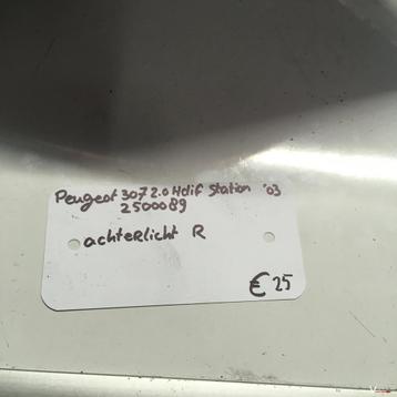 Peugeot 307 Station 2.0 hdi 2003 Wagennr 2500089  Achterlich beschikbaar voor biedingen