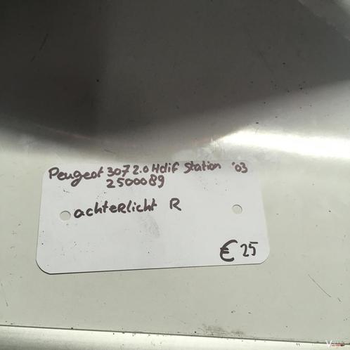 Peugeot 307 Station 2.0 hdi 2003 Wagennr 2500089  Achterlich, Auto-onderdelen, Verlichting, Gebruikt, Ophalen of Verzenden