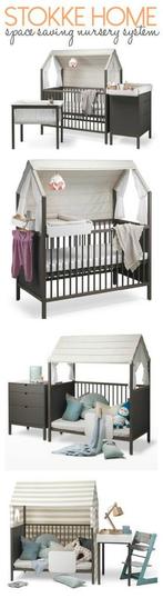 Stokke Home bed met accessoires- staat gedemonteerd, Kinderen en Baby's, Kinderkamer | Stapelbedden en Hoogslapers, Gebruikt, Ophalen