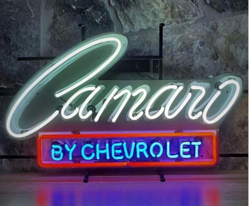 Chevrolet Camaro neon en veel andere garage mancave neons, Verzamelen, Merken en Reclamevoorwerpen, Nieuw, Lichtbak of (neon) lamp