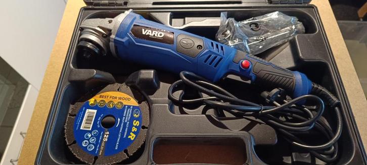 VARO POWERPLUS 1200W haakse slijper met 7 snelheden en 125 m, Doe-het-zelf en Bouw, Gereedschap | Slijpmachines, Nieuw, Haakse handslijpmachine