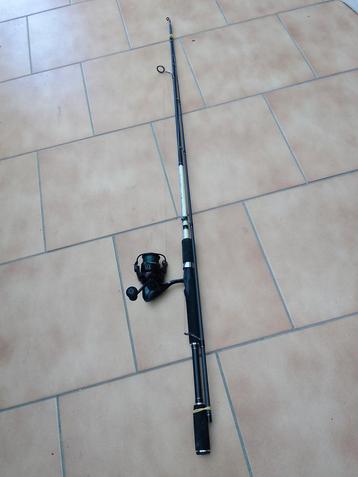 Canne Haruto 2,40m 2brins ACT 10-40gr+moulinet okuma+tresse  beschikbaar voor biedingen