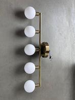 Wandlamp messing 60 cm, Ophalen, Zo goed als nieuw, Glas, Modern Tijdloos
